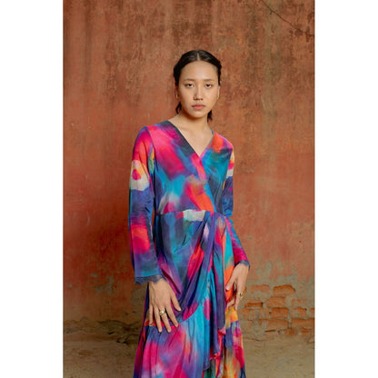 LABEL RAASA Multi-Colour Vale Dress
