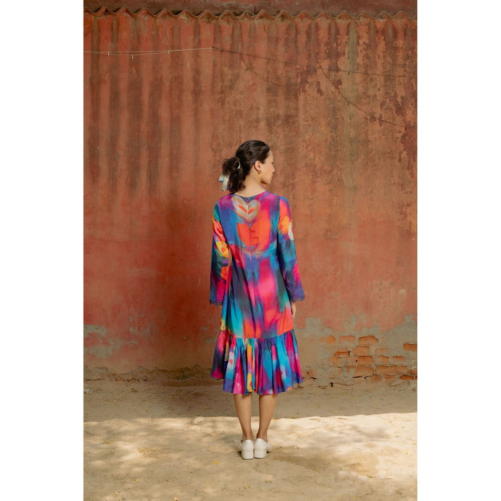 LABEL RAASA Multi-Colour Vale Dress