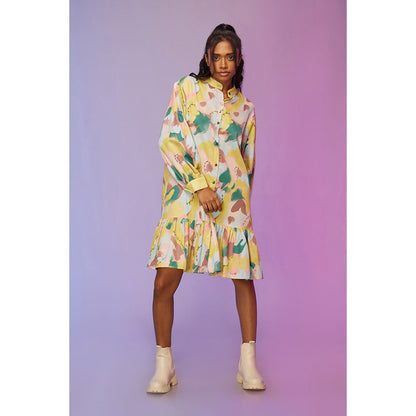 Label SOUS Multi-Colour Morden Edge Dress