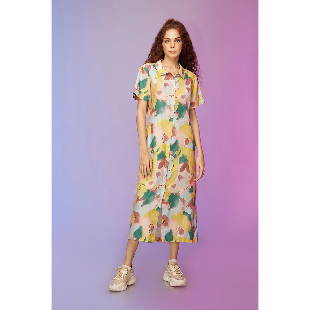 Label SOUS Multi-Colour Chill Out Long Shirt Dress