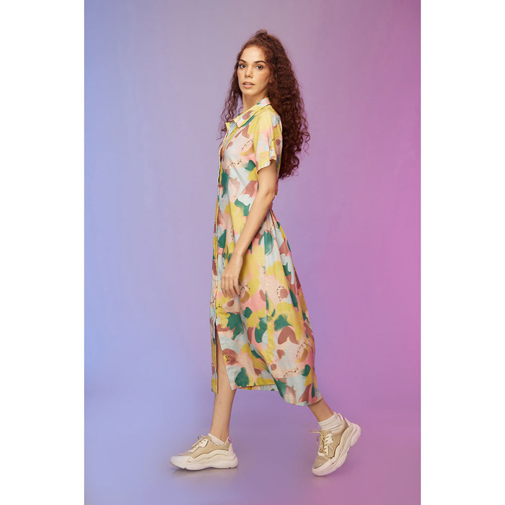 Label SOUS Multi-Colour Chill Out Long Shirt Dress