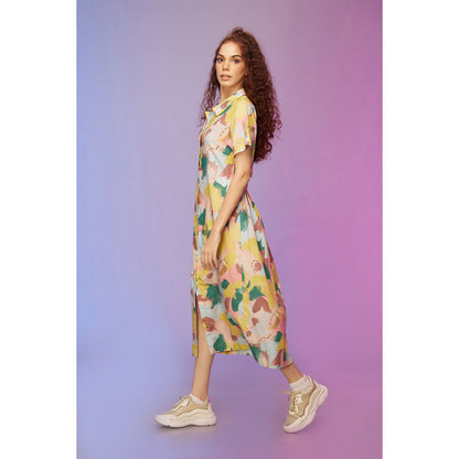 Label SOUS Multi-Colour Chill Out Long Shirt Dress