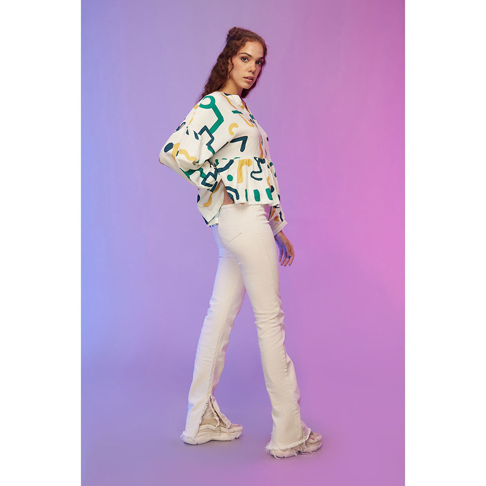 Label SOUS White Easy-going Kimono Top