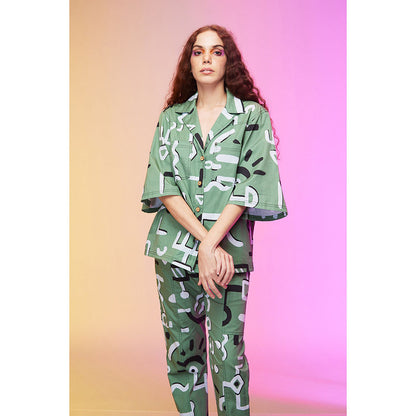 Label SOUS Green Comfy Co-Ord (Set of 2)