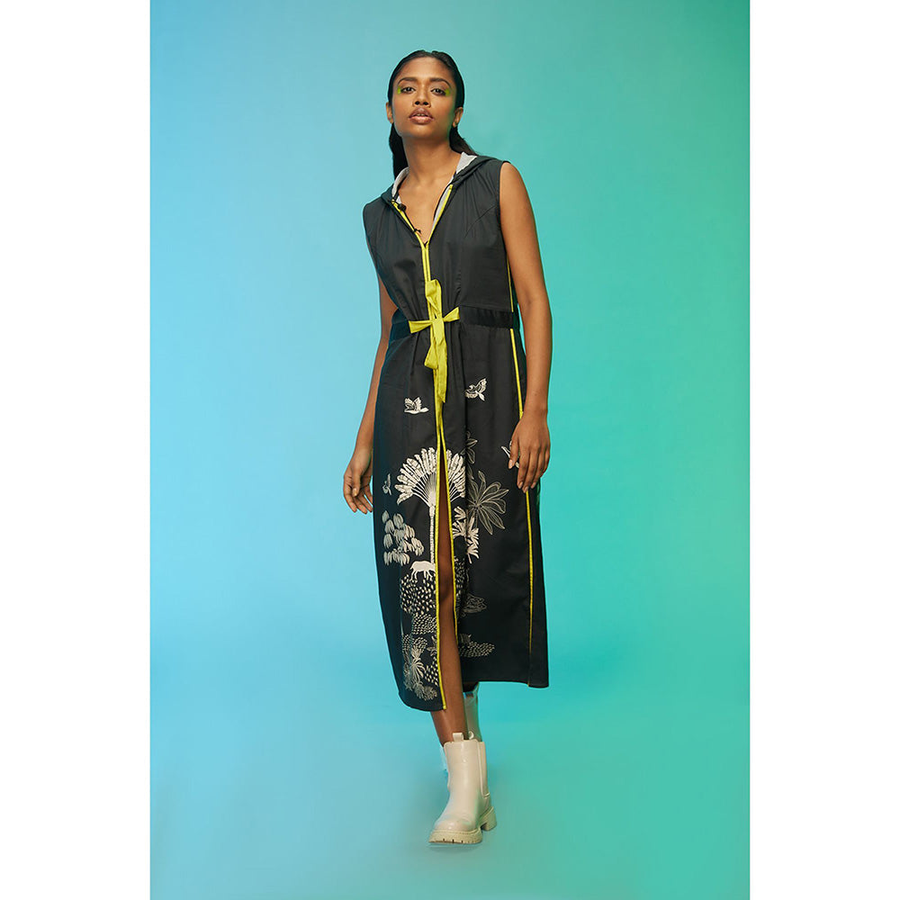 Label SOUS Black Urban Hoodie Dress