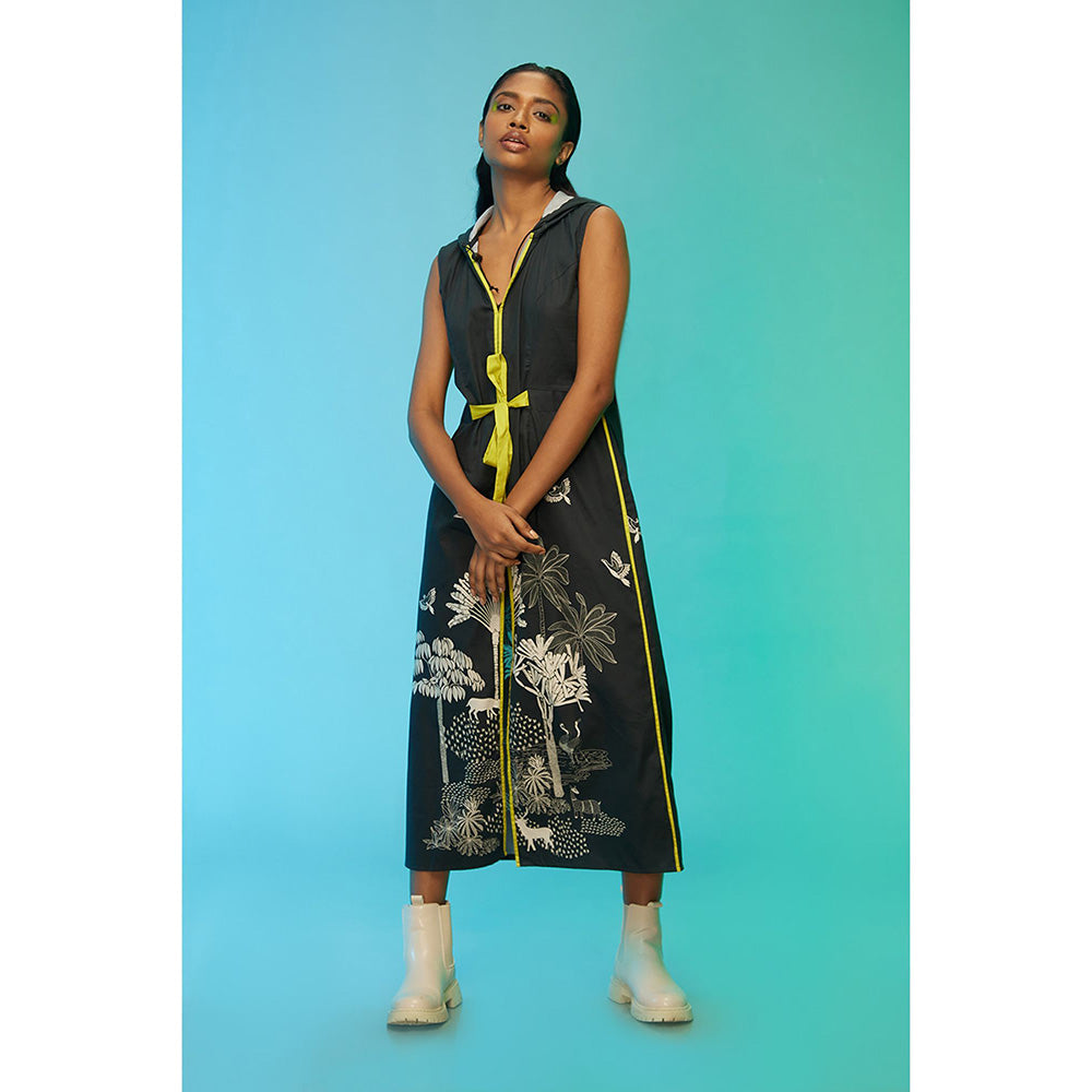 Label SOUS Black Urban Hoodie Dress