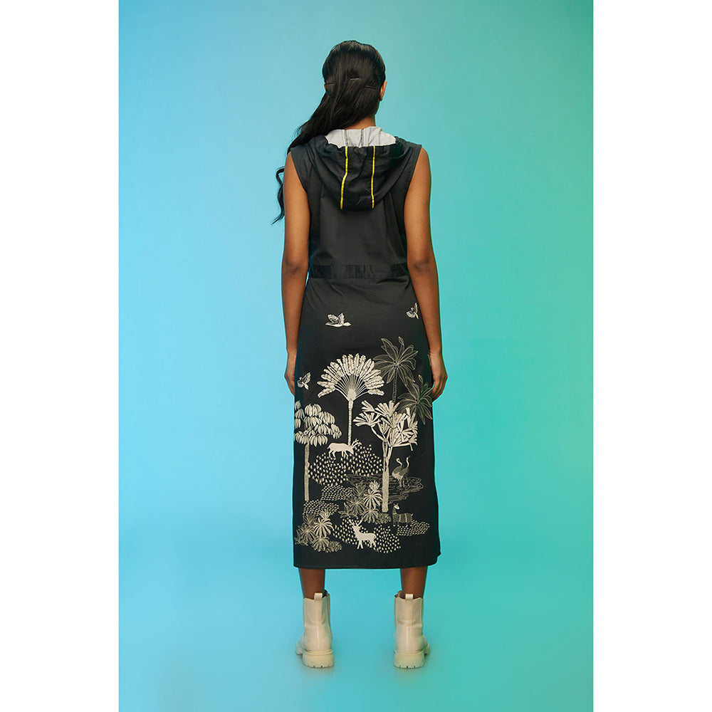 Label SOUS Black Urban Hoodie Dress