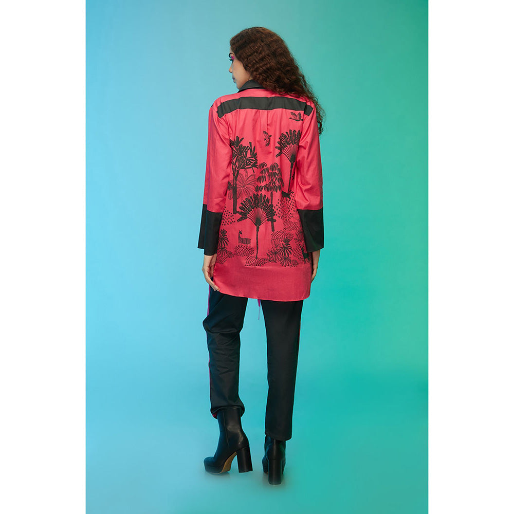 Label SOUS Black Interlaced Casual Co-Ord (Set of 2)