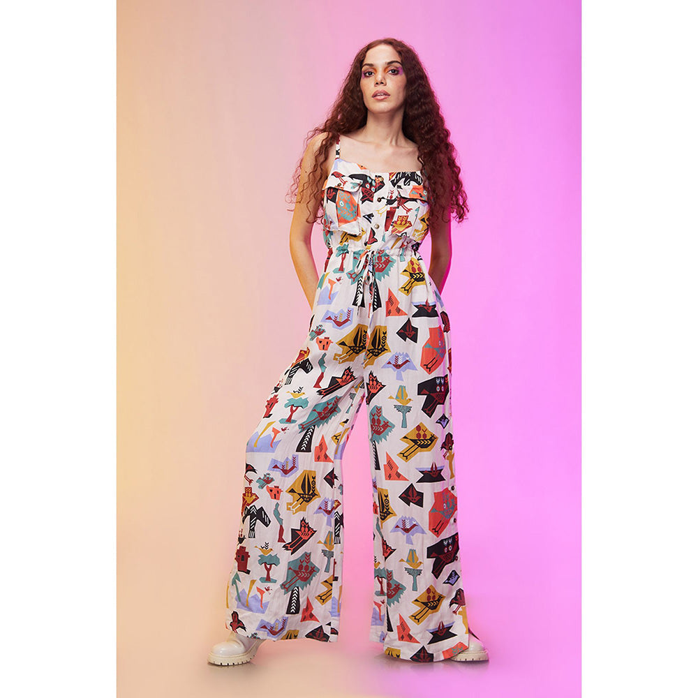 Label SOUS White Pretty Pastel Jumpsuit