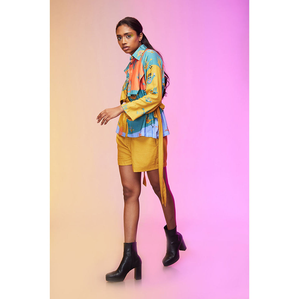 Label SOUS Yellow Whispering Bird Co-Ord (Set of 2)