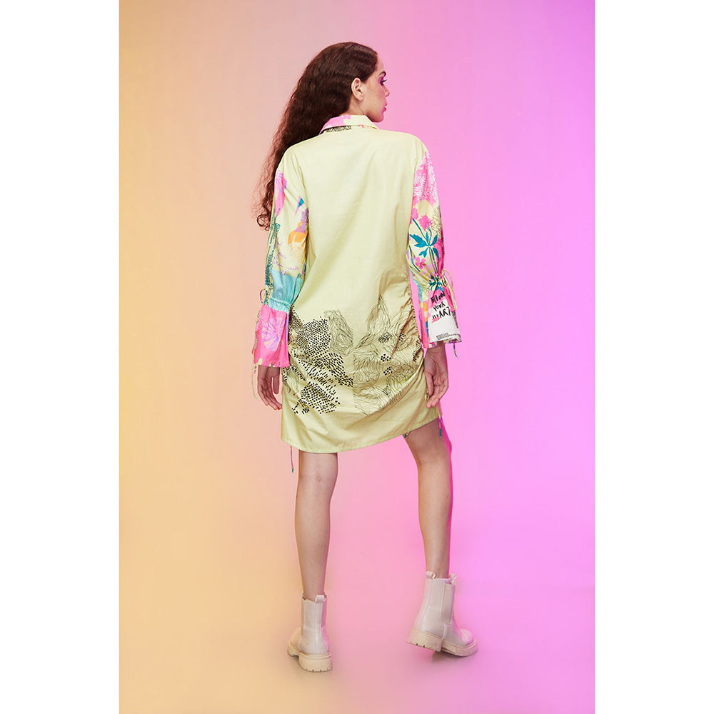 Label SOUS Yellow Casual Weekend Dress