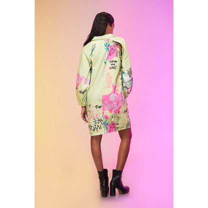 Label SOUS Yellow Street Art Dress