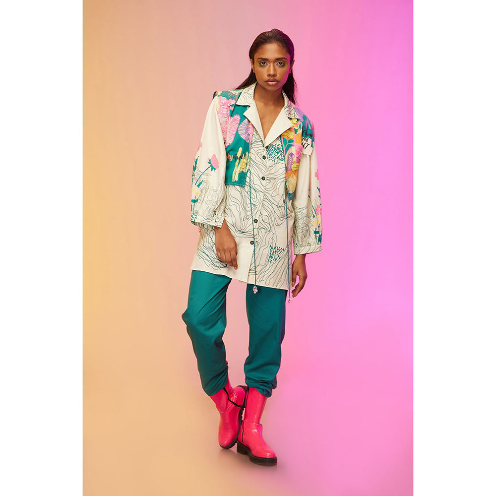 Label SOUS White Canvas Co-Ord (Set of 2)