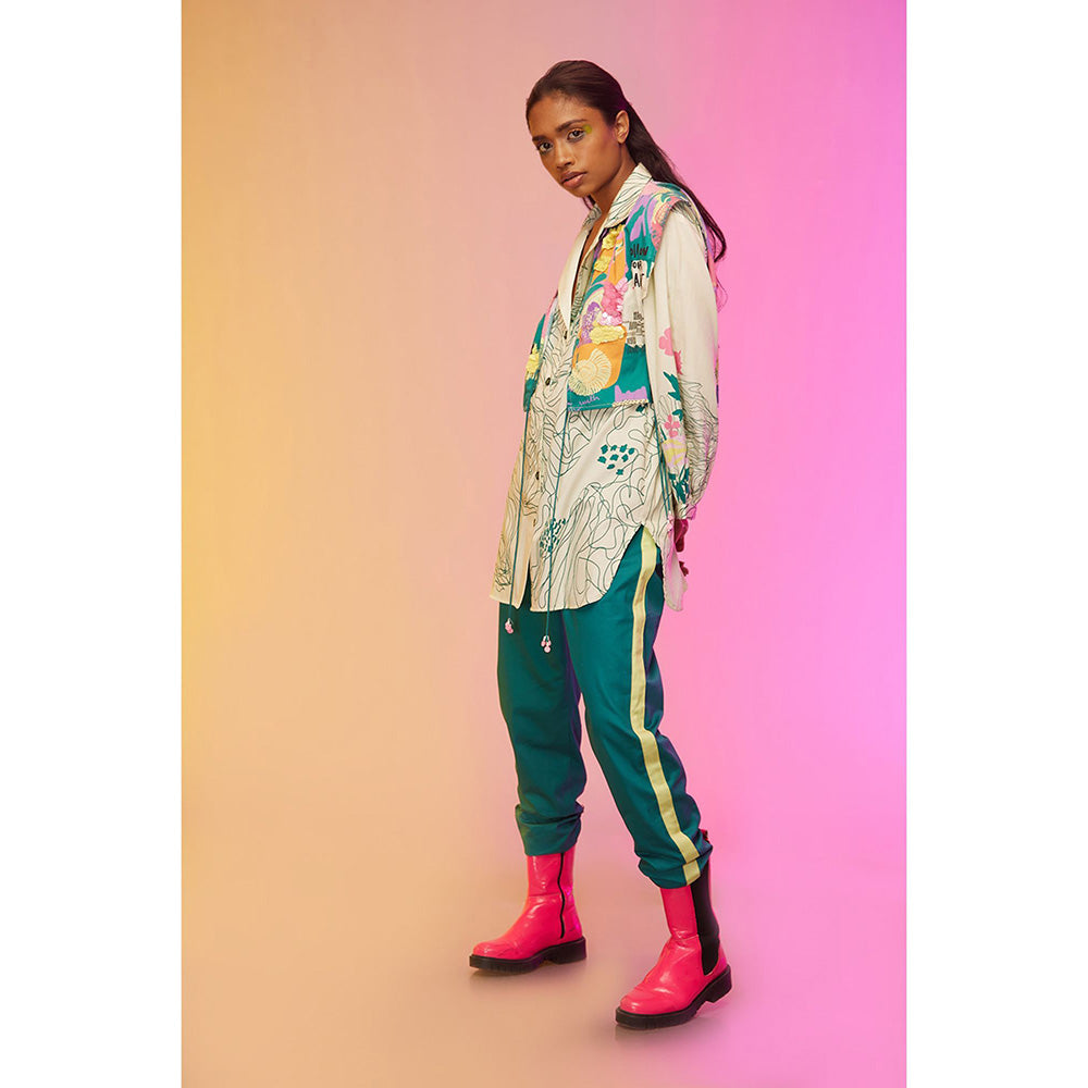 Label SOUS White Canvas Co-Ord (Set of 2)