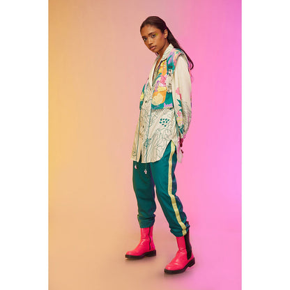 Label SOUS White Canvas Co-Ord (Set of 2)