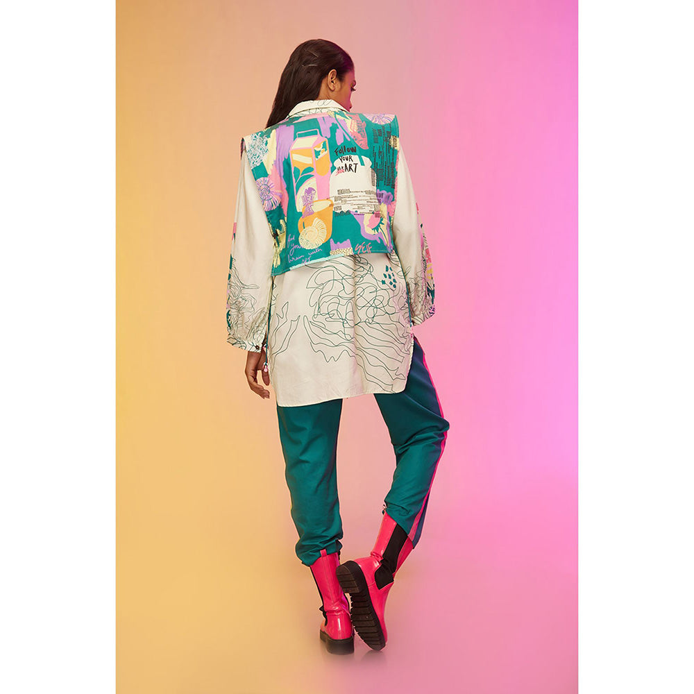 Label SOUS White Canvas Co-Ord (Set of 2)