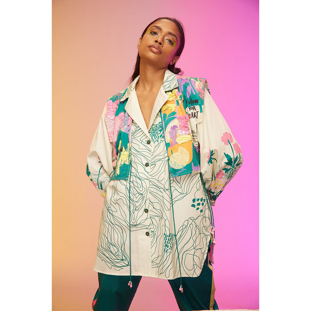 Label SOUS White Canvas Co-Ord (Set of 2)