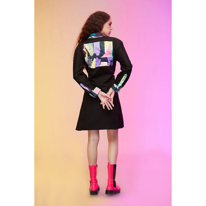 Label SOUS Black Street Artistry Dress