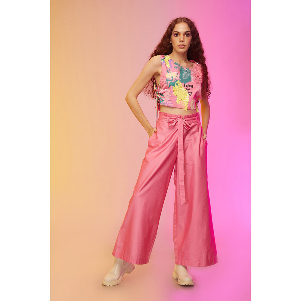 Label SOUS Pink Vivid Cityscape Co-Ord (Set of 2)