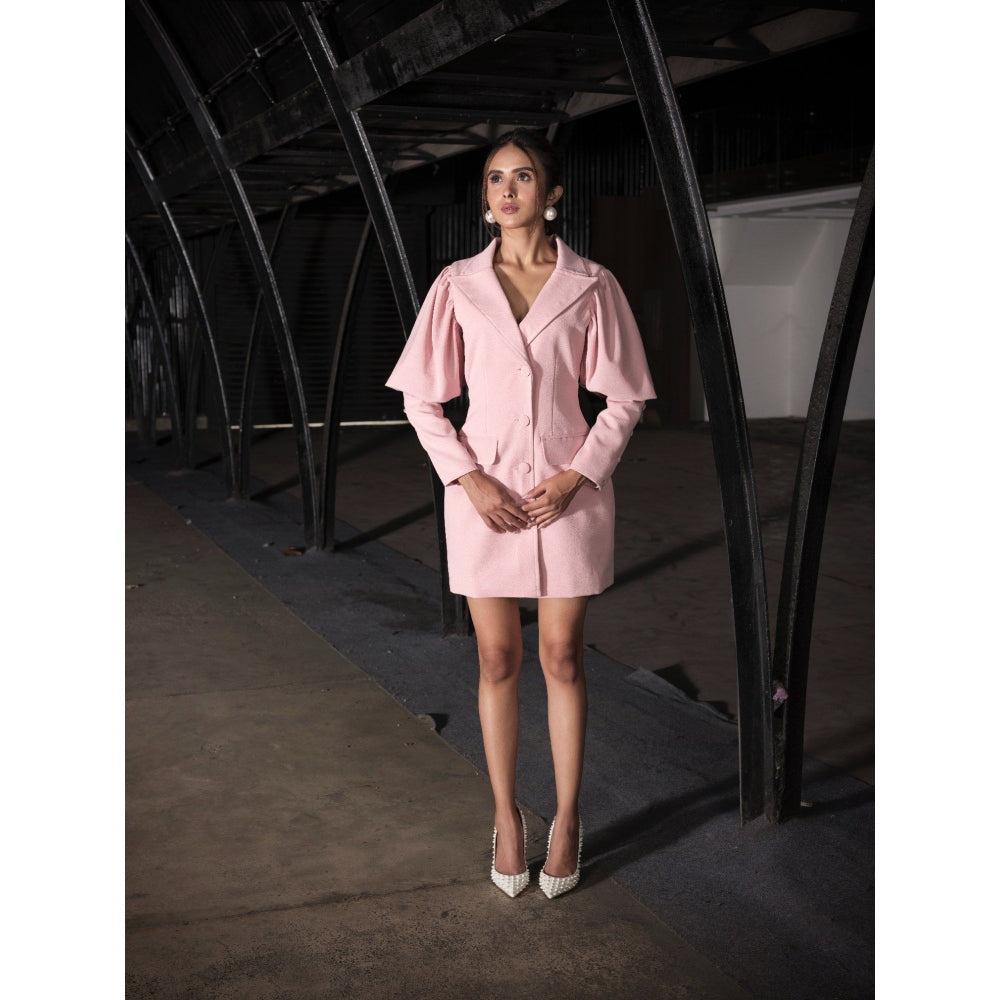 Label Suravika S Pink Barbie Blazer Mini Dress