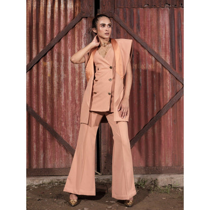 Label Suravika S Peach Macchiato Co-Ord (Set of 3)