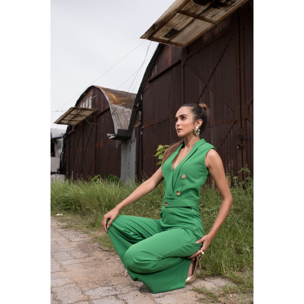 Label Suravika S Green Parakeet Co-Ord (Set of 2)