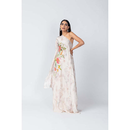 LABEL NAARITI Afreen Ivory Top with Palazzo (Set of 2)