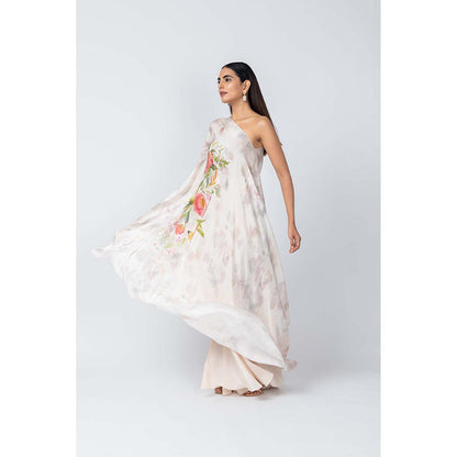 LABEL NAARITI Afreen Ivory Top with Palazzo (Set of 2)