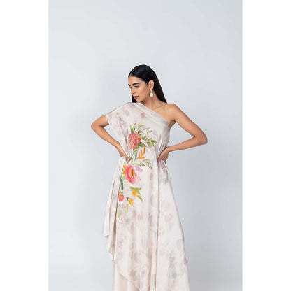 LABEL NAARITI Afreen Ivory Top with Palazzo (Set of 2)