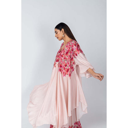 LABEL NAARITI Gul Pink Kurta, Palazzo (Set of 2)
