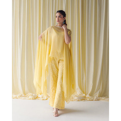 LABEL NAARITI Zerina Yellow Top with Pant