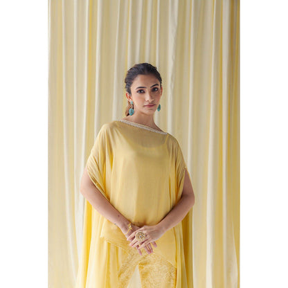 LABEL NAARITI Zerina Yellow Top with Pant