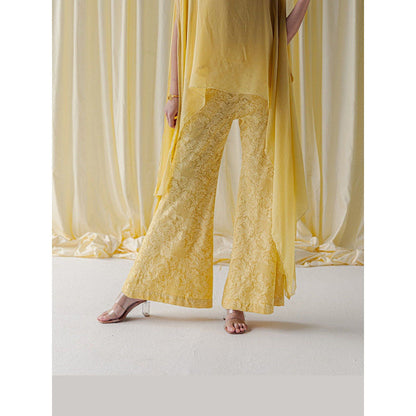 LABEL NAARITI Zerina Yellow Top with Pant