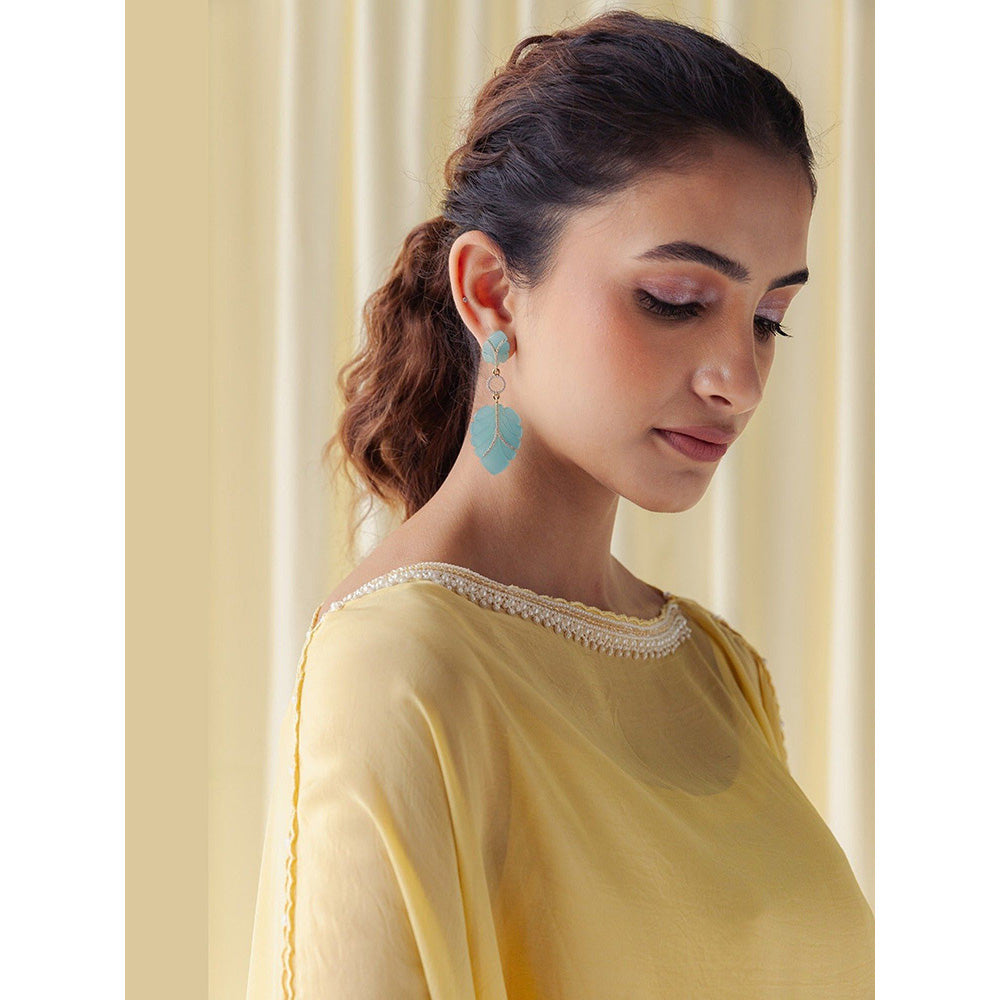 LABEL NAARITI Zerina Yellow Top with Pant