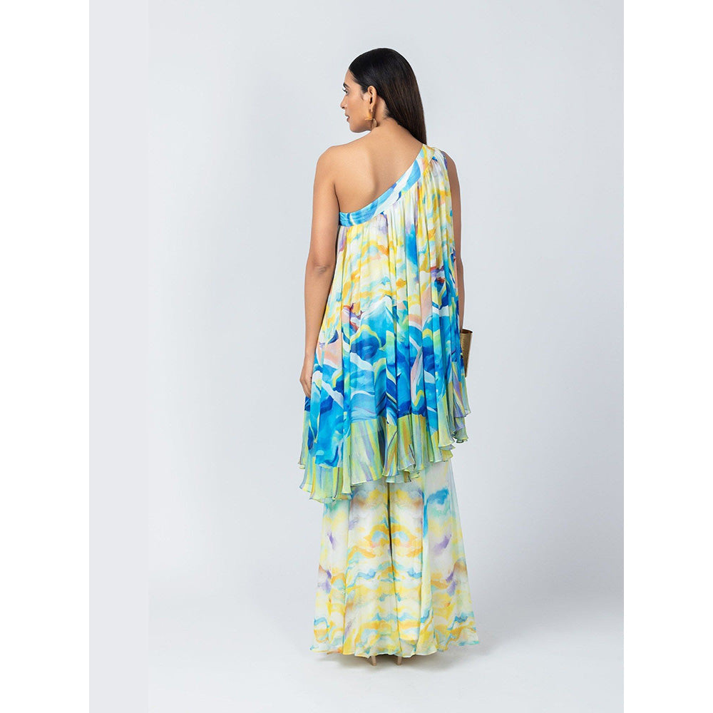 LABEL NAARITI Osheen Multicolor Top with Sharara