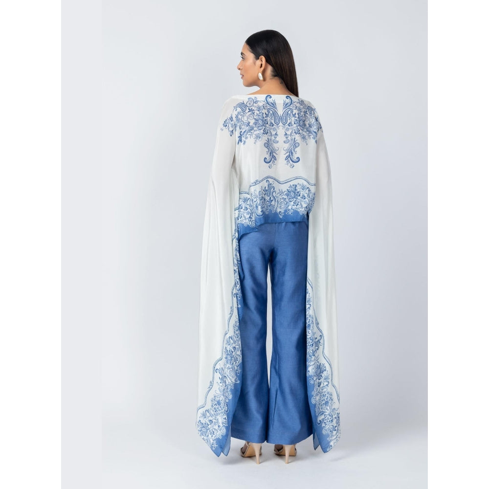 LABEL NAARITI Azure White Tunic