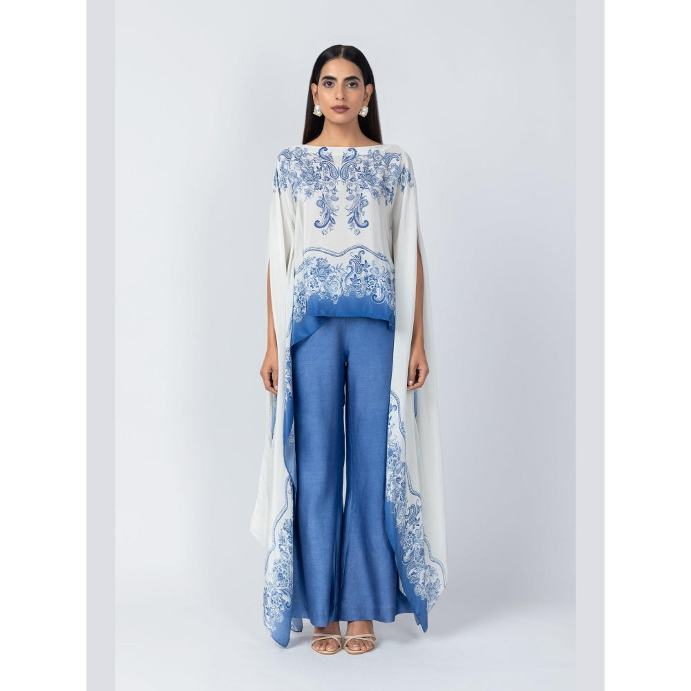 LABEL NAARITI Azure White Tunic