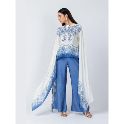 LABEL NAARITI Azure White Tunic