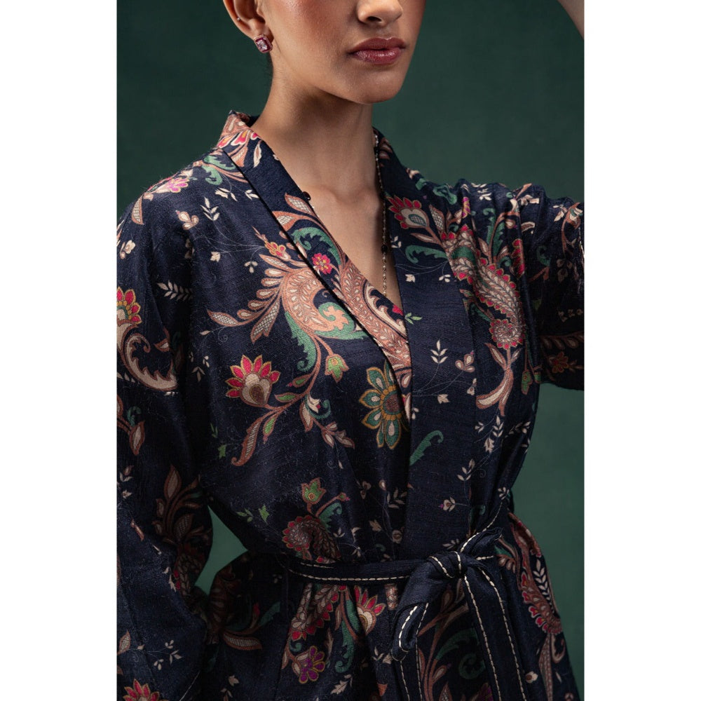 LABEL NAARITI Yasmin Black Regular Fit Co-Ord Set