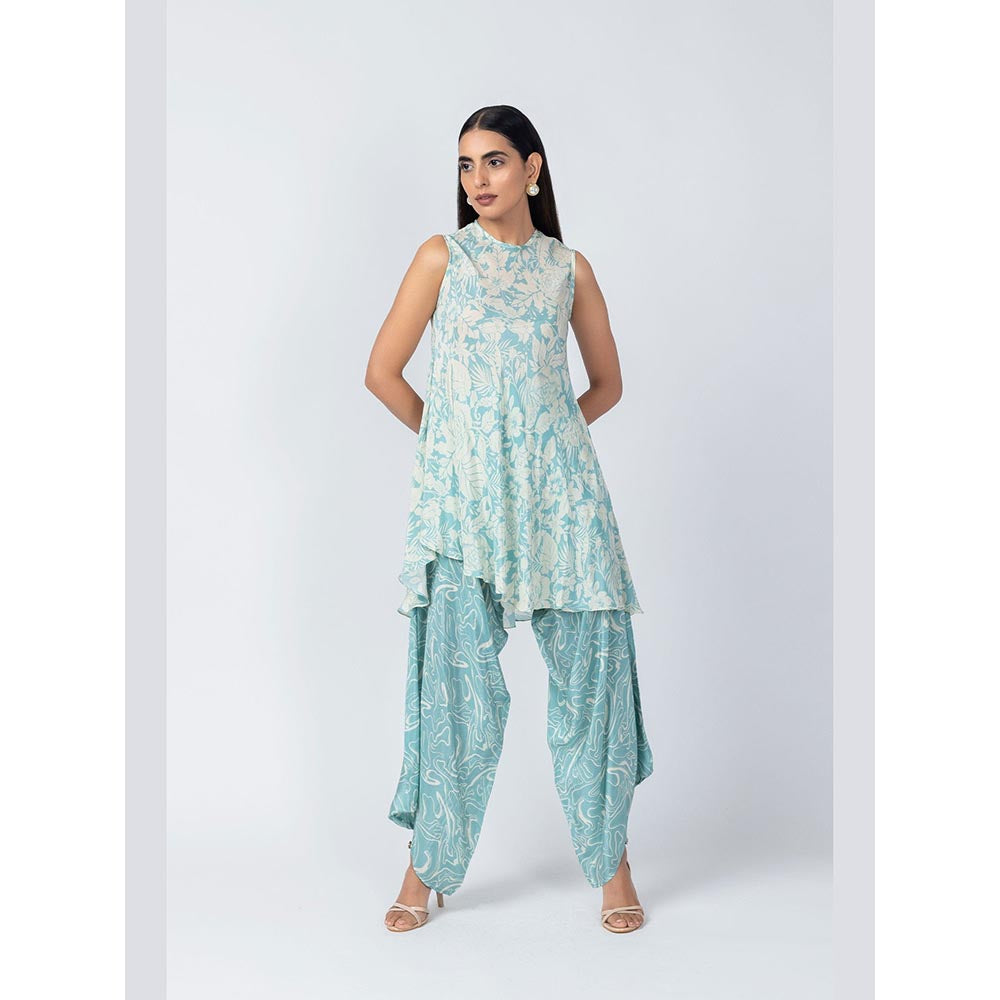 LABEL NAARITI Indus Green Printed Dhoti Sets