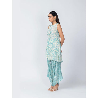 LABEL NAARITI Indus Green Printed Dhoti Sets