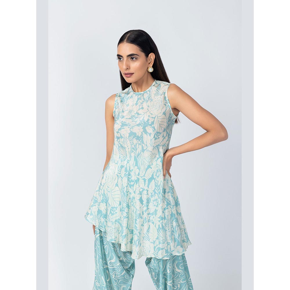 LABEL NAARITI Indus Green Printed Dhoti Sets