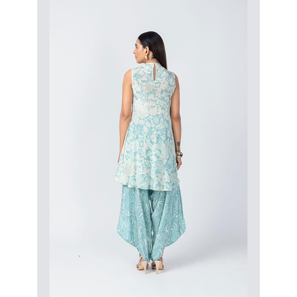LABEL NAARITI Indus Green Printed Dhoti Sets