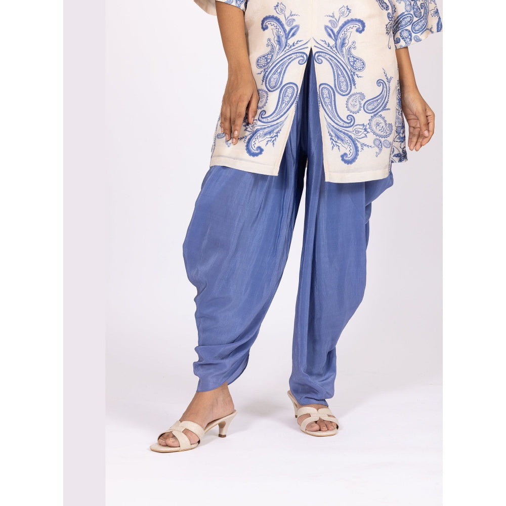 LABEL NAARITI Aza Blue Thread Work Dhoti Sets