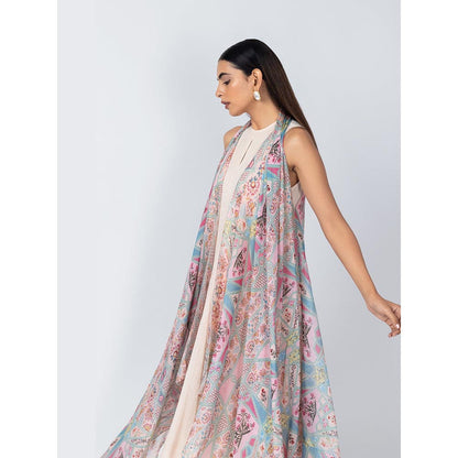 LABEL NAARITI Roohi White Printed Reular Fit Sharara Sets