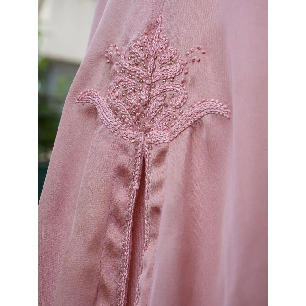 Label Ruby Kashida Embroidered Peach Kurta with Pant (Set of 2)