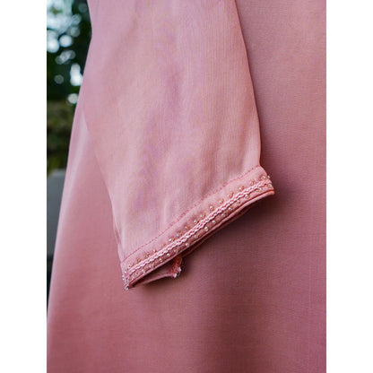 Label Ruby Kashida Embroidered Peach Kurta with Pant (Set of 2)
