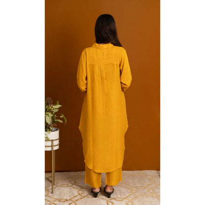 Label Ruby Elegance In Mustard Linen Co-Ord (Set of 2)