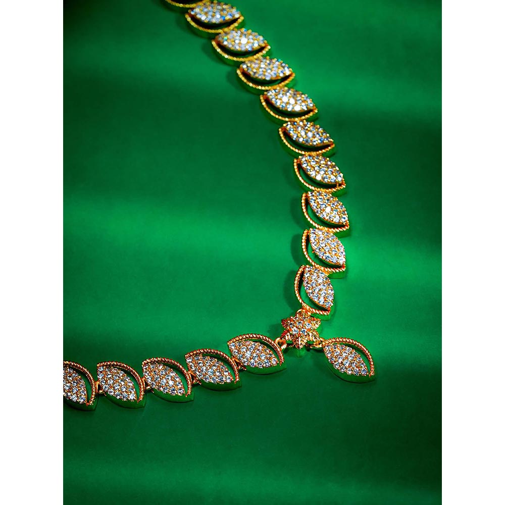 Label Ruby Exquisite Leaf-Motif Diamond Necklace