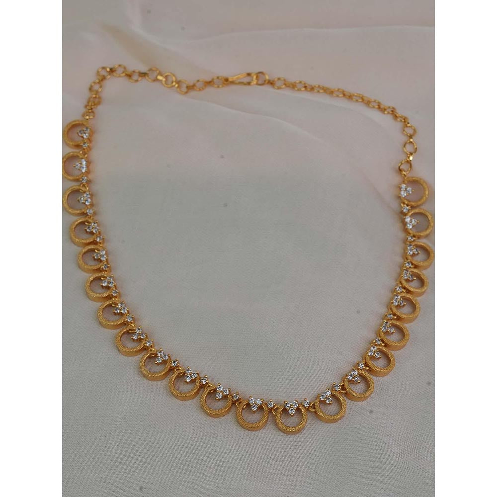 Label Ruby Almond And Flower Gold Plated Necklace